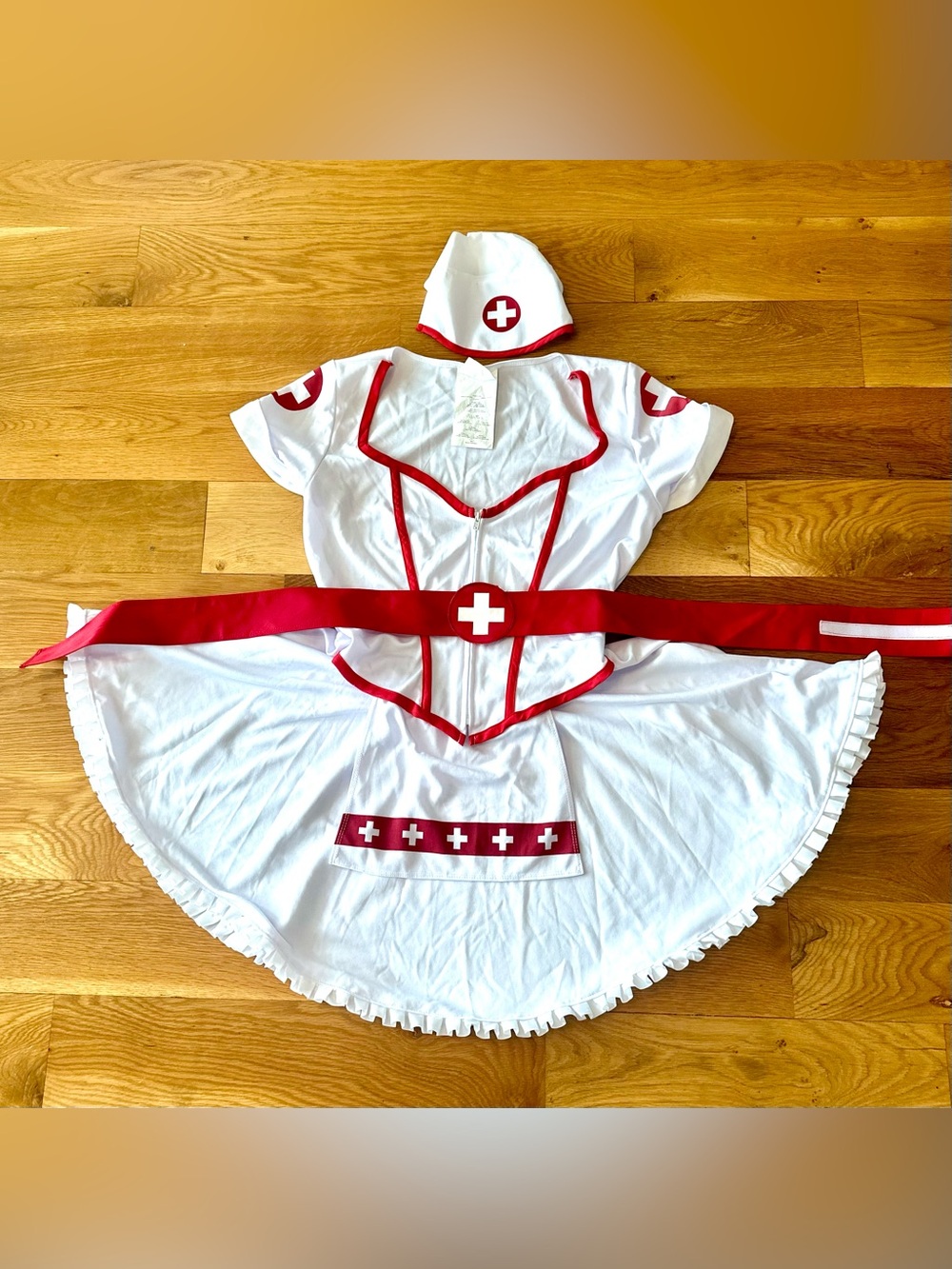 Sexy Nurse Heart Breaker California Costumes Adult Size XL w/Hat & Sash